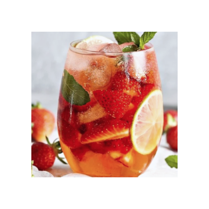 Strawberry Mint Rooibos Iced Tea