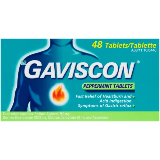 Gaviscon Peppermint Antacid Tablets 48 Pack