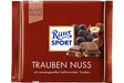 Ritter Sport with Raisins and Nuts  HEAT SENSITIVE ITEM. PLEASE ADD ITEM 122942 TO THE ORDER TO TRY TO PROTECT CHOCOLATES FROM HEAT DAMAGE. 100g