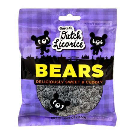 Gustafs Sugared Licorice Bears Deliciously Sweet and Cuddly 150g