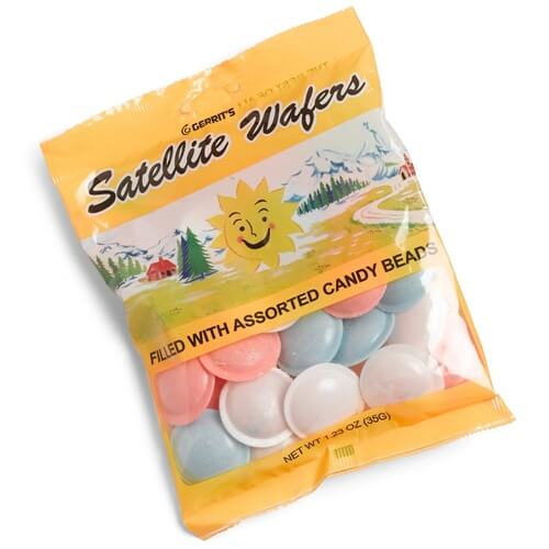 Gerrits Satellite Wafers (Flying Saucers) Filled with Assorted Candy Beads 35g
