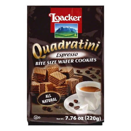Loacker Quadratini Espresso Wafer cookies 220g