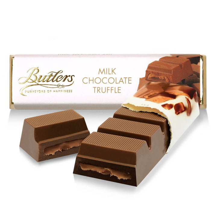 Butlers Milk Chocolate Truffle Bar  HEAT SENSITIVE ITEM. PLEASE ADD ITEM 122942 TO THE ORDER TO TRY TO PROTECT CHOCOLATES FROM HEAT DAMAGE. 75g