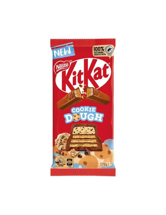 Nestle Kit Kat Cookie Dough Chocolate Bar HEAT SENSITIVE ITEM. PLEASE ADD ITEM 122942 TO THE ORDER TO TRY TO PROTECT CHOCOLATES FROM HEAT DAMAGE 170g