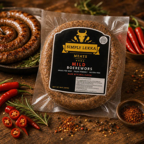 Simply Lekka Meats Mild Boerewors Frozen 454g