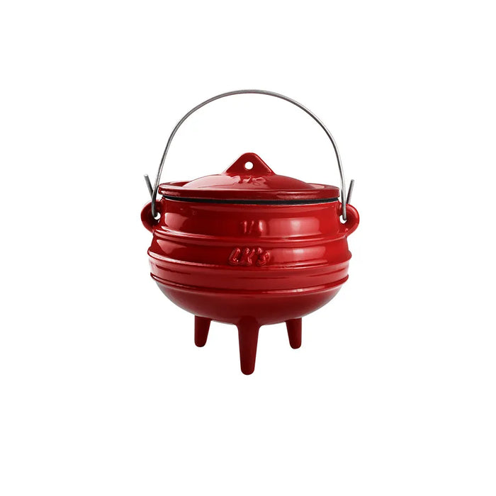 LK's 3 leg Pot #1/4 (0.7L) RED Enamel