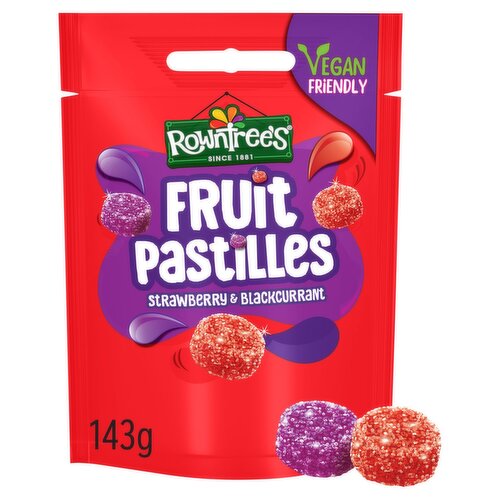 Rowntree's Fruit Pastilles Strawberry & Blackcurrant Pouch 143g