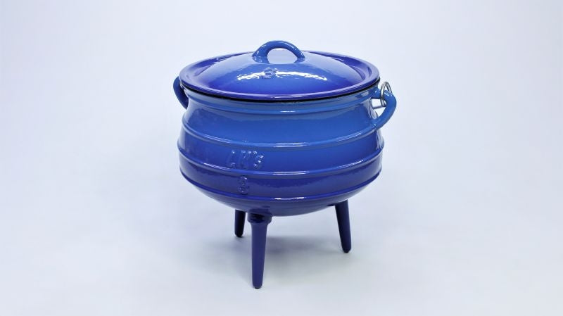 LK's Pot 3 Leg No 3 7.8l Blue Enamel