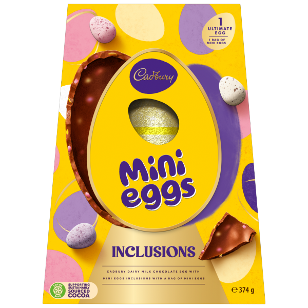 Cadbury Mini Eggs Inclusions Egg 374g