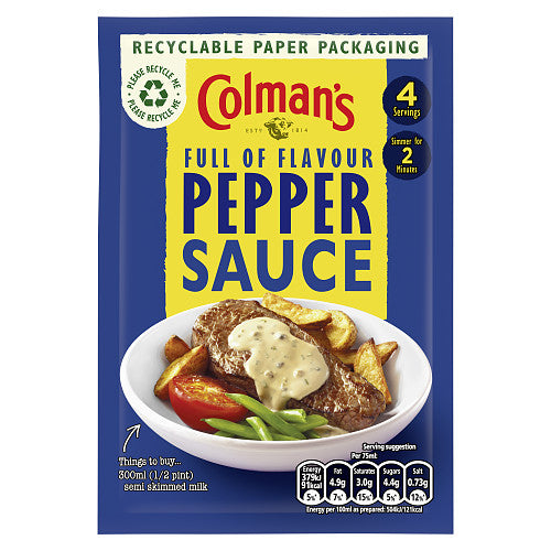 Colmans Pepper Sauce Pouch 40g
