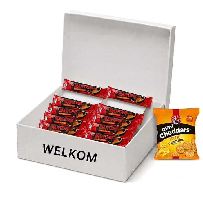 Welkom South African Variety Box Mini Cheddars 33g Bar One Chocolate 52gx10