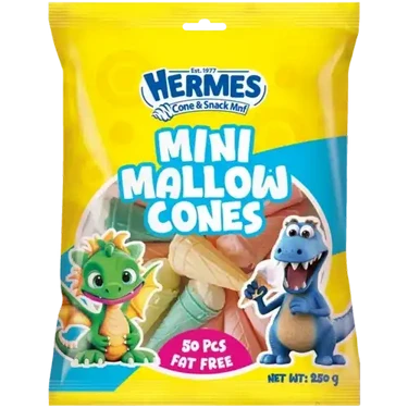 Hermes Mini Mallow Cones 250g