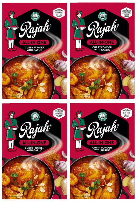 Robertson's Rajah All-In-One Curry Powder with Garlic 100g -4 Pack
