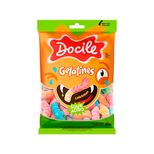 Docile Gelatines Sour Worm 80g
