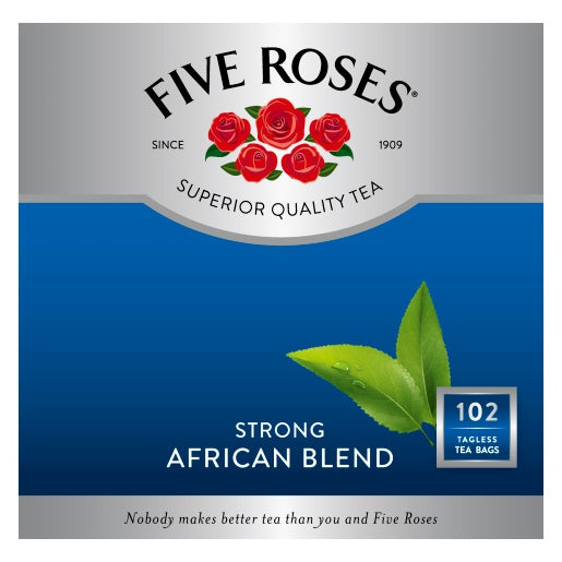Five Roses African Blend Tea 102 Tagless Tea bags - 2 pack