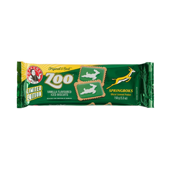 Bakers Limited Edition Springboks Themed Iced Zoo Biscuits 150g