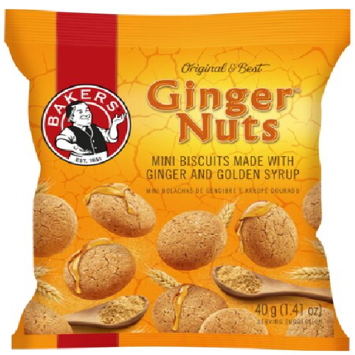 Bakers Mini Biscuits Ginger Nuts, 40g