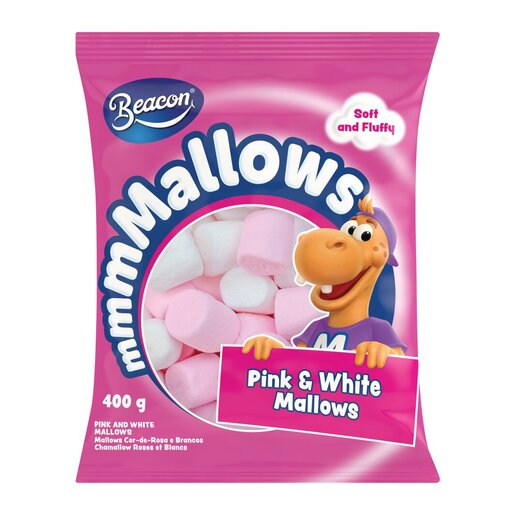 Beacon Pink & White Marshmallows 400g