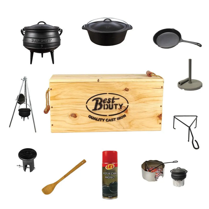 LK's Cast Iron Wooden Crate (11 Piece)