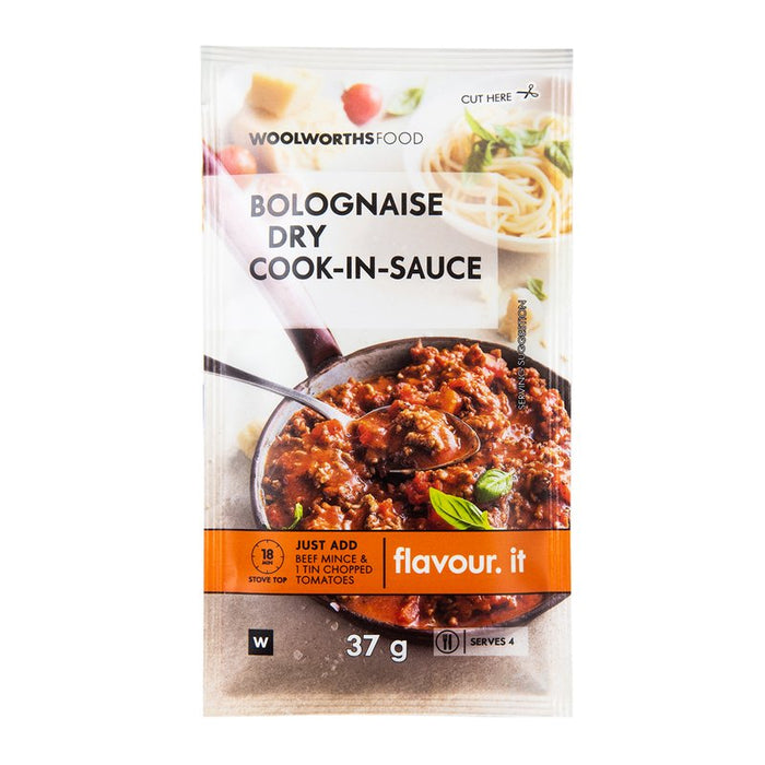 Woolworths Bolognaise Dry Cook-in-Sauce 37g