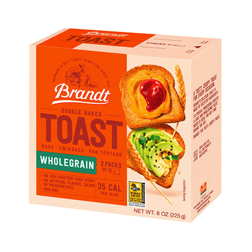 Brandt Wholegrain Toast (Zwieback) 225g