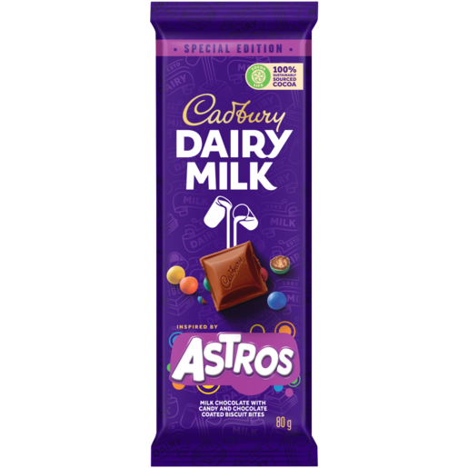 Cadbury Dairy Milk Astros Chocolate Slab 80g