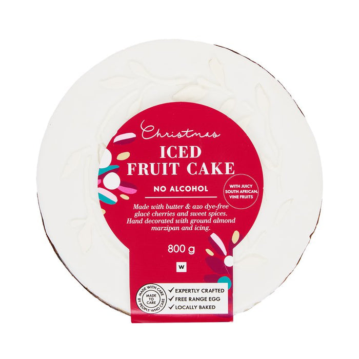 Woolworths Christmas Iced Fruit Cake 800 g