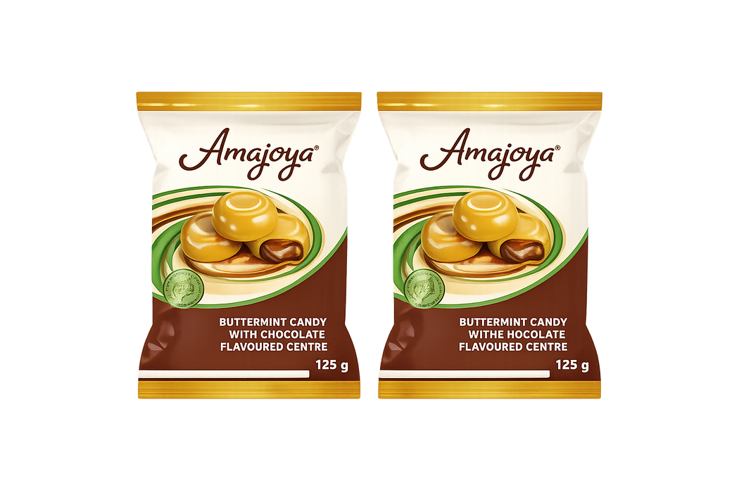 Amajoya Candy - Buttermint w/ Milk Chocolate Centre 125g - 2 Pack