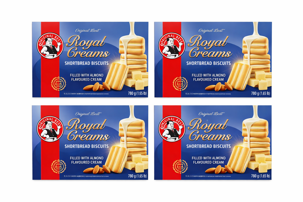 Bakers Royal Creams Shortbread Biscuits 280g - 4 Pack