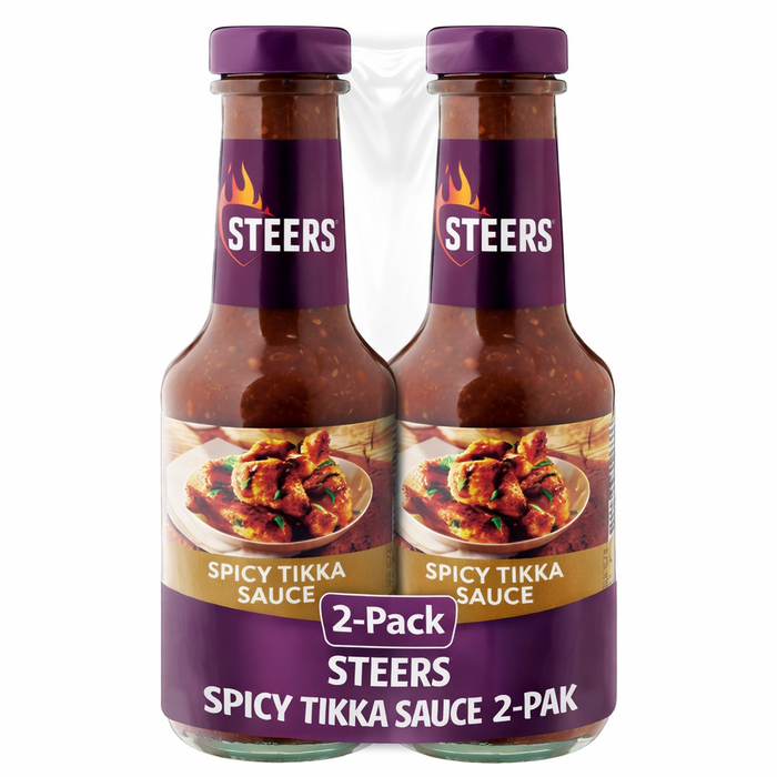 Steers Spicy Tikka Sauce 375ml - 2 Pack