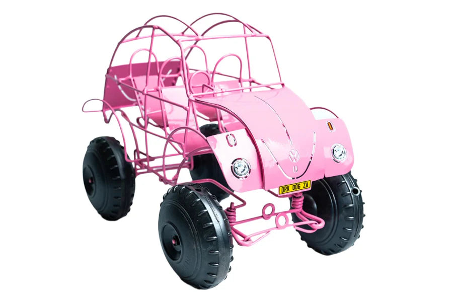 Toy Wire VW Beetle Africars - Pink