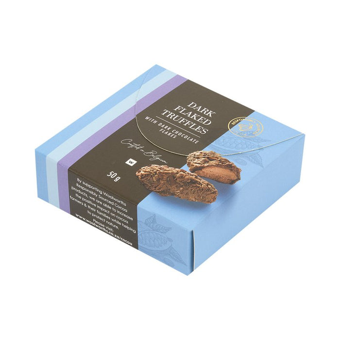 Woolworths Dark Chocolate Flaked Truffles 50g