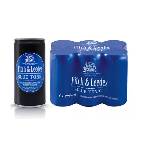 Fitch & Leedes_Sparkling Blueberry Flavoured Blue Tonic_6.76floz/200ml_6 Pack
