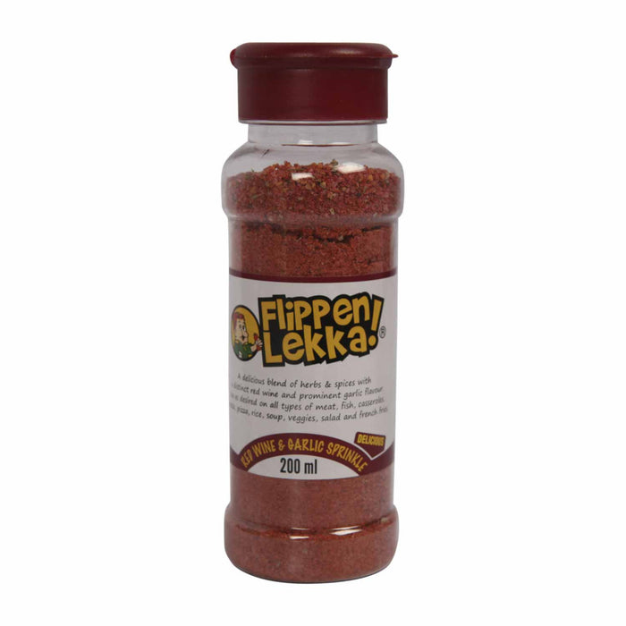 Flippen Lekka Red Wine & Garlic Sprinkle Spice 200ml