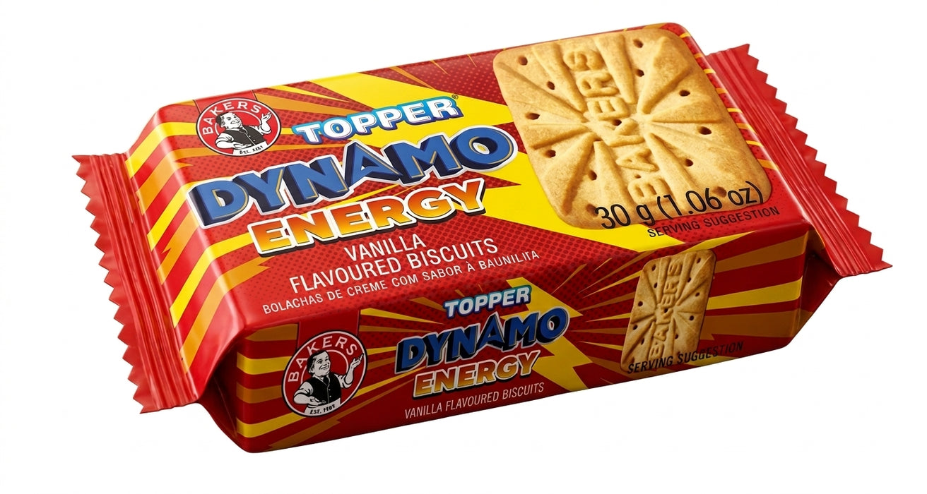 Bakers Topper Dynamo Energy Vanilla Plain Biscuit 30g