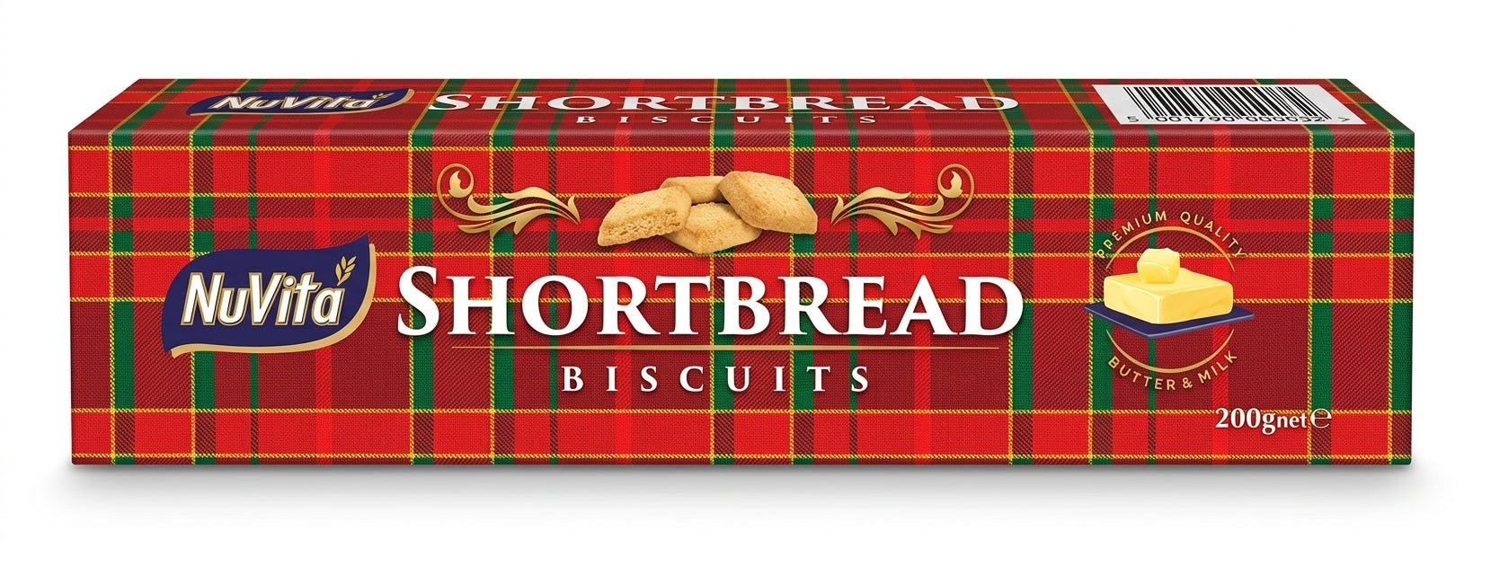 NuVita Shortbread Regular Biscuits 200g