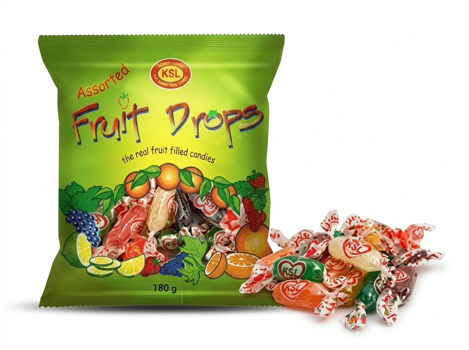 KSL Assorted Fruit Drops 150g