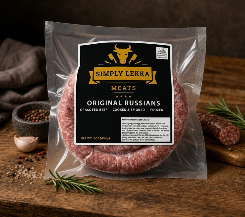 Simply Lekka Meats Original Russians Frozen 454g