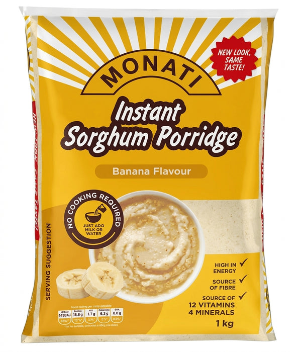 Monati Mabela Banana Flavoured Instant Porridge 1kg