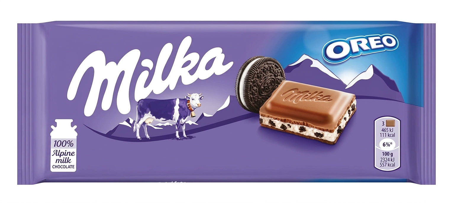 Milka Oreo Alpine Milk Chocolate Slabs 100g