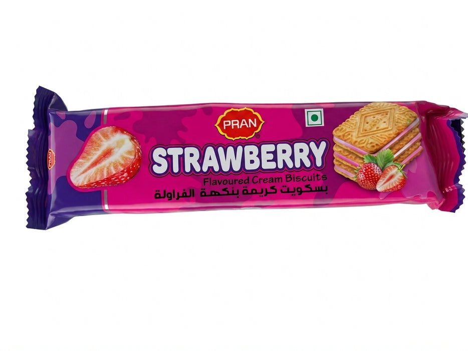 Pran Strawberry Flavoured Cream Biscuit 70g