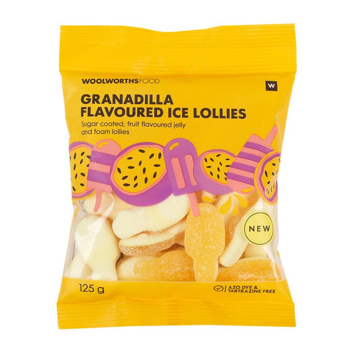 Woolworths Granadilla Flavoured Jelly and Foam Lollies 125g
