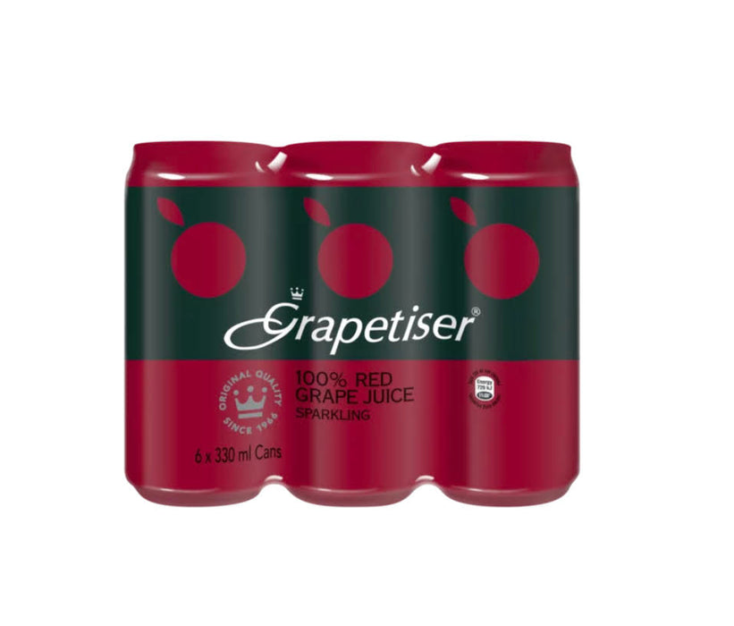 Grapetiser six pack, 100% Sparkling Grape Juice 6x330ml