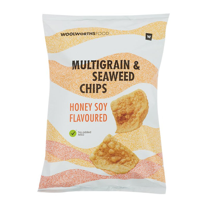 Woolworths Honey Soy Flavoured Multigrain and Seaweed Chips 80g