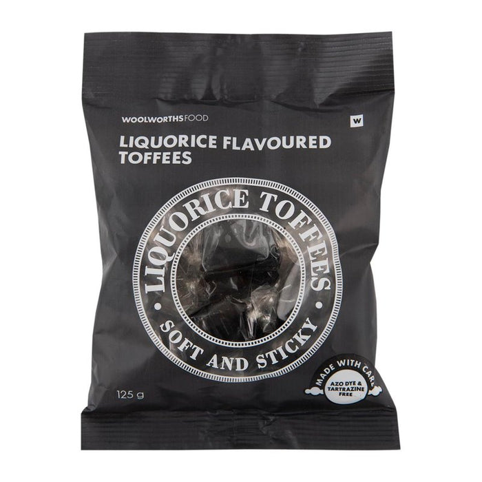 Woolworths Liquorice Flavoured Toffees 125g