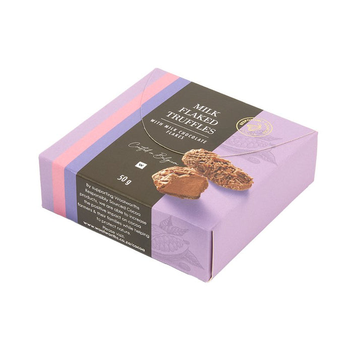 Woolworths Milk Chocolate Flaked Truffles 50g