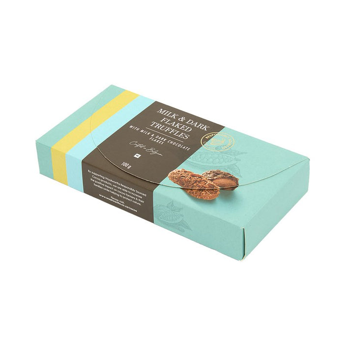 Woolworths Milk and Dark Flaked Truffles 100g