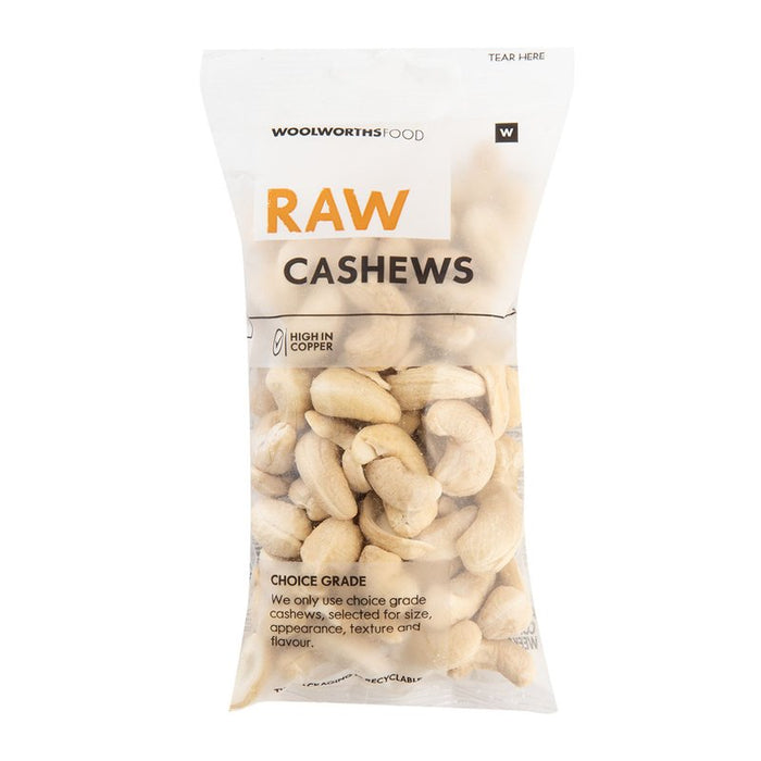 Woolworths Raw Cashews 100g