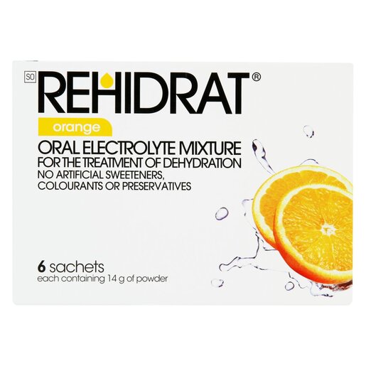 Rehidrat, Oral Electrolyte Mixture, Orange, 14g X 6 Sachets