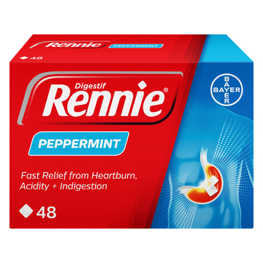 Rennie Rennie Peppermint Antacid Tablets 48s